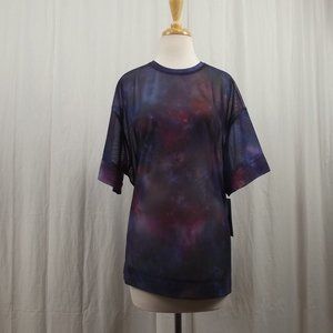NEW Athleta Mesh Oversized Print Tee Womens Small